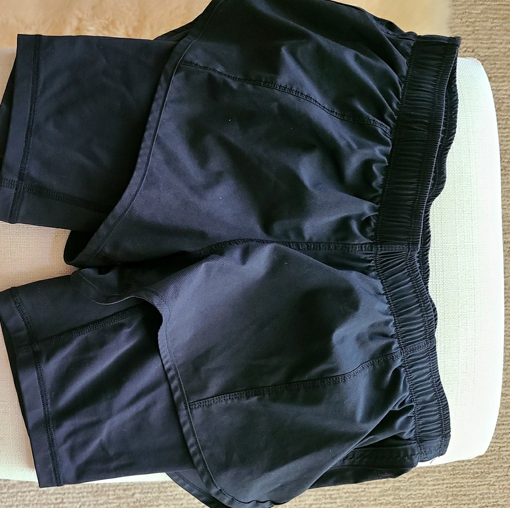 Lululemon 2 layer black shorts.